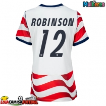 Camisa de Futebol Estados Unidos Miles Robinson #12 Equipamento Principal Mulheres Mundo 2026 Manga Curta